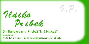 ildiko pribek business card